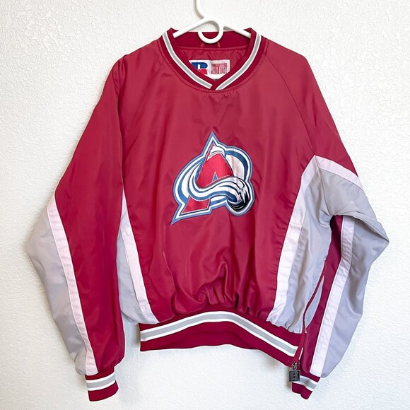 Russell Athletic LightWeight Windwear Colorado Avalanche Jacket Sz Large Vintage